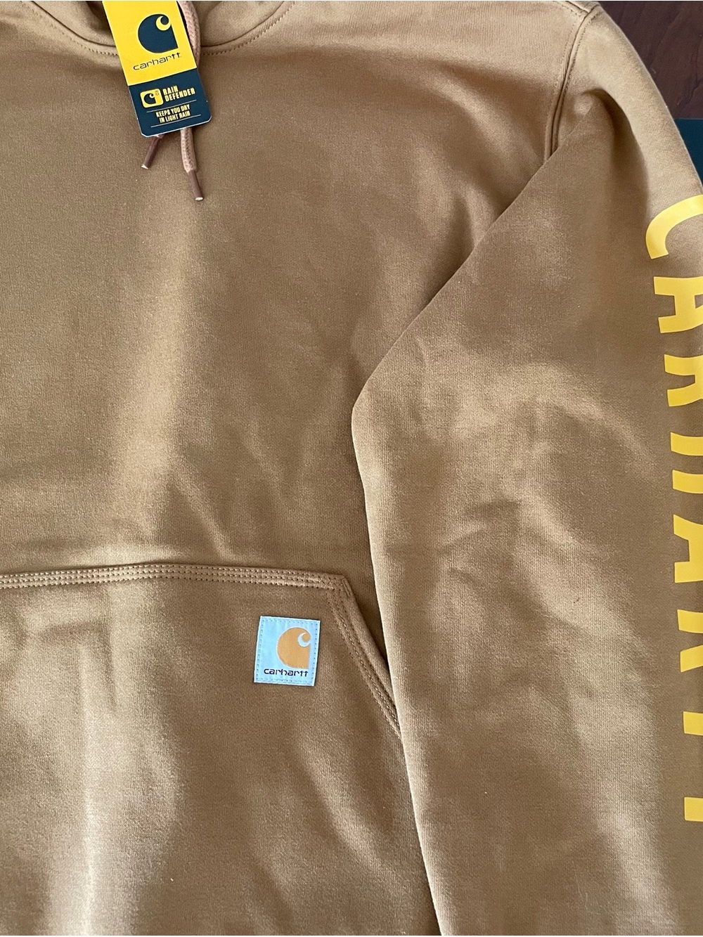 Carhartt Men’s Brown Logo Hoodie